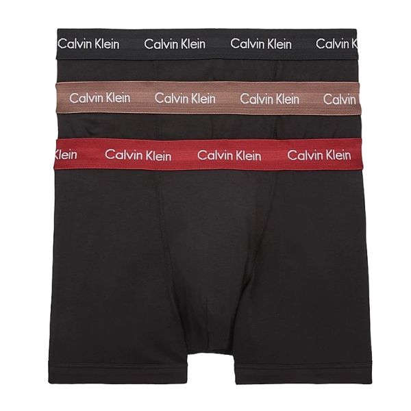 Calvin Klein Trunk Boxer 3-Pack Zwart/Rood/Bruin