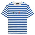 Olaf Stripe Sans T-shirt Wit/Blauw