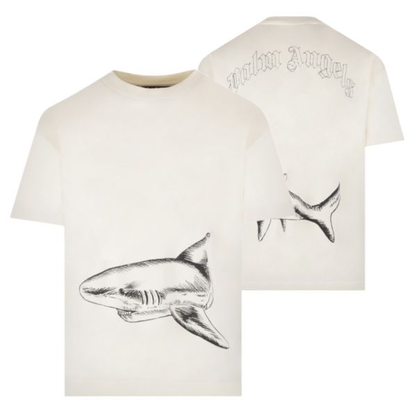 White 2024 shark shirt