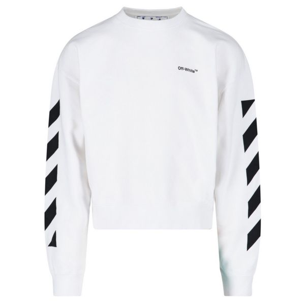 Off White Diagonal Helvetica Over Sweater Wit