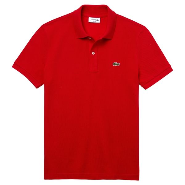 lacoste slim fit polo rood