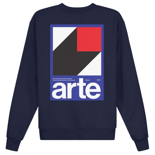 Arte Antwerp Conrad Back Print Sweater Navy Mezaldy