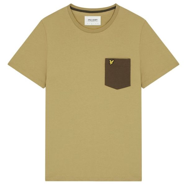 Lyle & Scott Contrast Pocket T-shirt Donker Groen