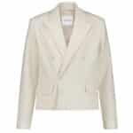 flaneur homme double breasted blazer beige