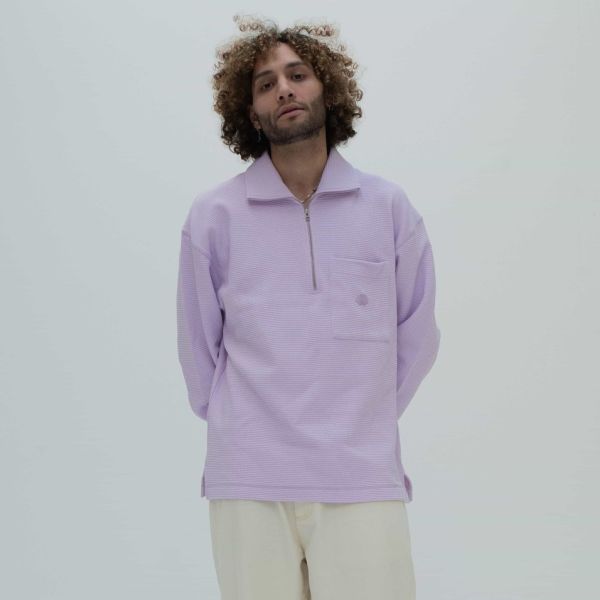 New Amsterdam Surf Association Sailor Half Zip Sweater Grijs