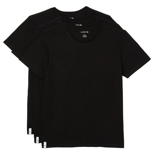 lacoste 3-pack basic t-shirt zwart
