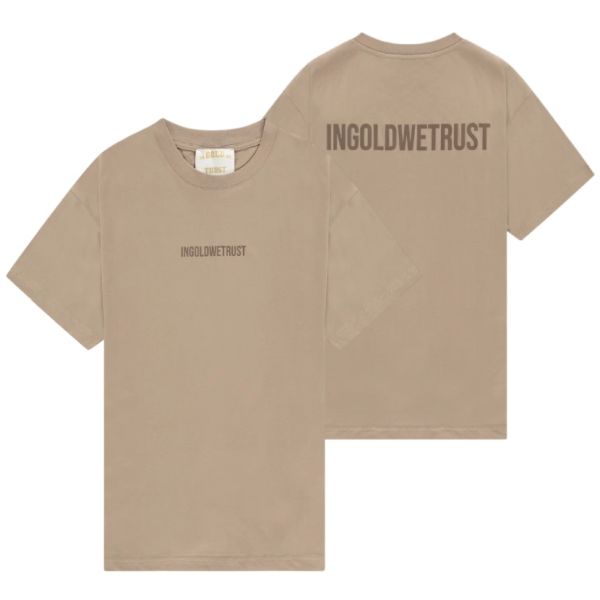 In Gold We Trust The Future T-shirt Beige