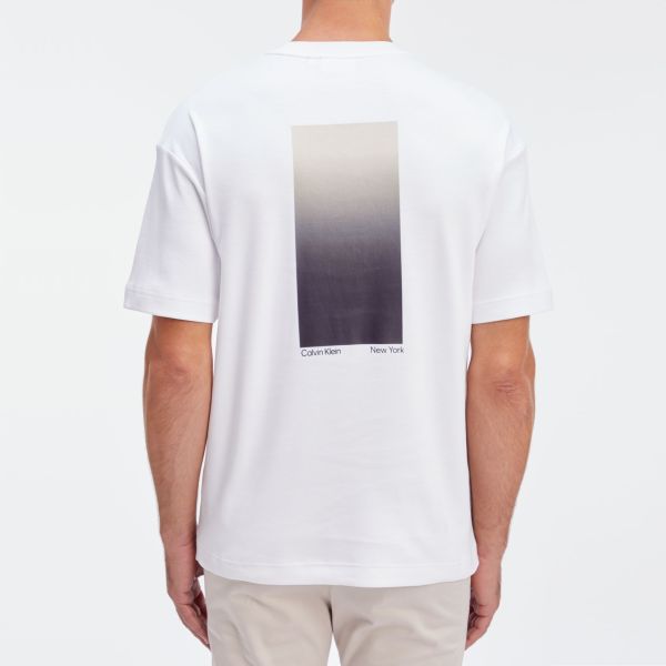Calvin Klein Ombre Back Print T-shirt Wit