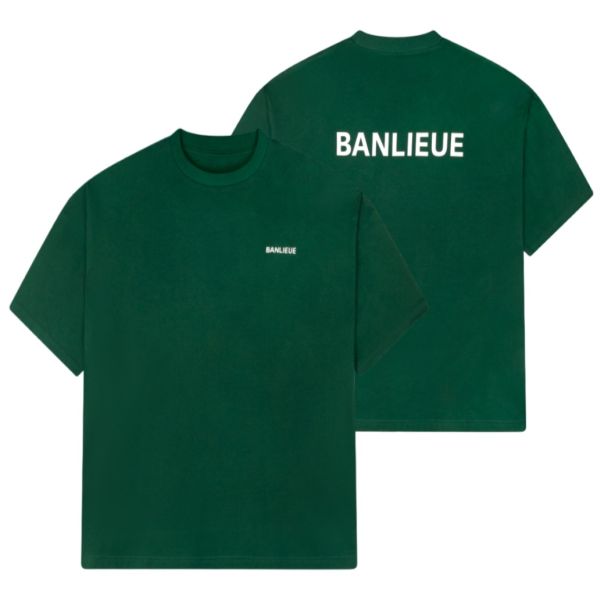 Banlieue Script T-shirt Donker Groen
