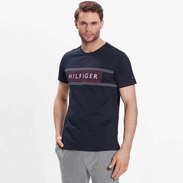 Tommy Hilfiger Brand Love Chest Logo T-shirt Navy