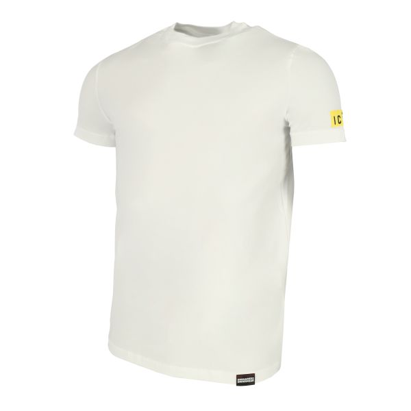 Dsquared2 Basic Icon T-shirt Wit/Geel