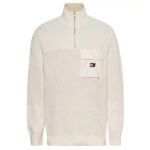 Tommy Jeans Regular Mix Tech Sweater Off White
