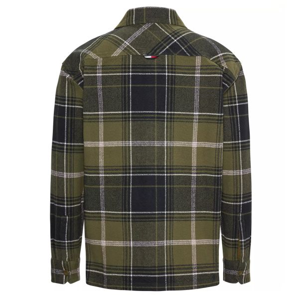 Tommy Jeans Brushed Checked Overshirt Donker Groen