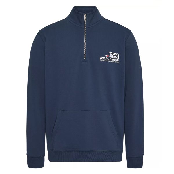 Tommy Jeans Regular Entry Graphic Half-Zip Sweater Navy