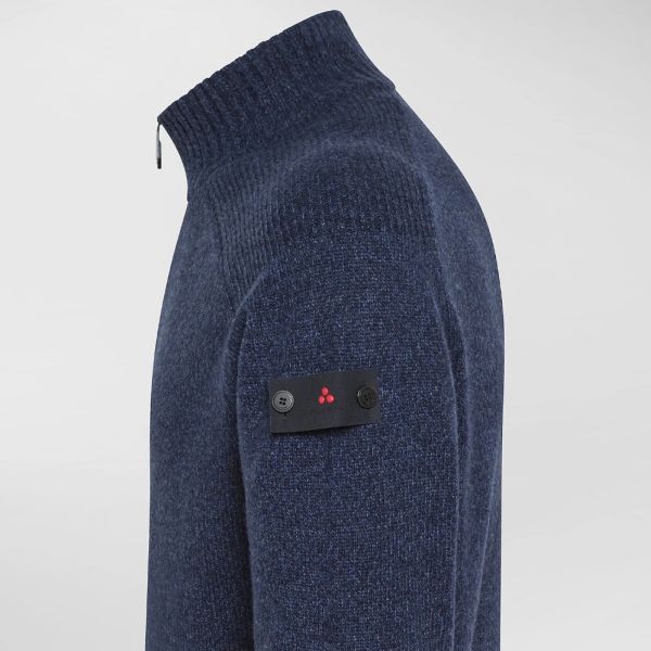 Peuterey Braille Zipped Sweater Navy