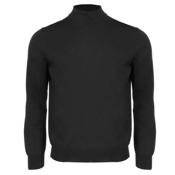 Gran Sasso Mock Neck Sweater Zwart