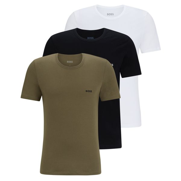 Boss T-shirt 3-Pack Groen/Zwart/Wit