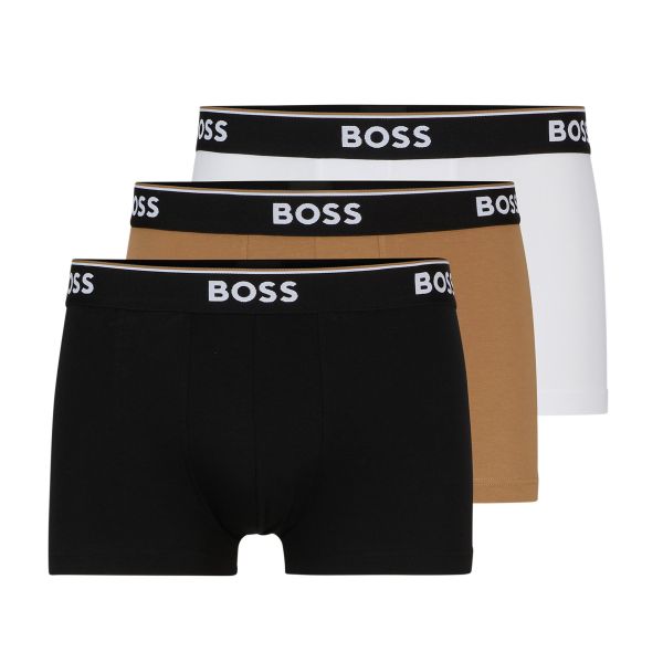 Boss Trunk Boxer 3-Pack Zwart/Beige/Wit