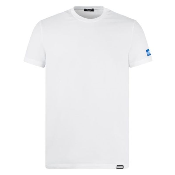 Dsquared2 Basic Icon T-shirt Wit/Blauw