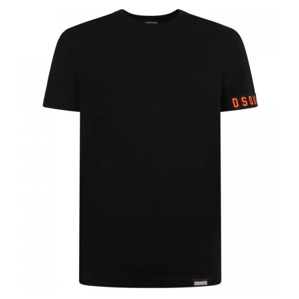 Dsquared2 Basic Technicolor T-shirt Zwart/Oranje