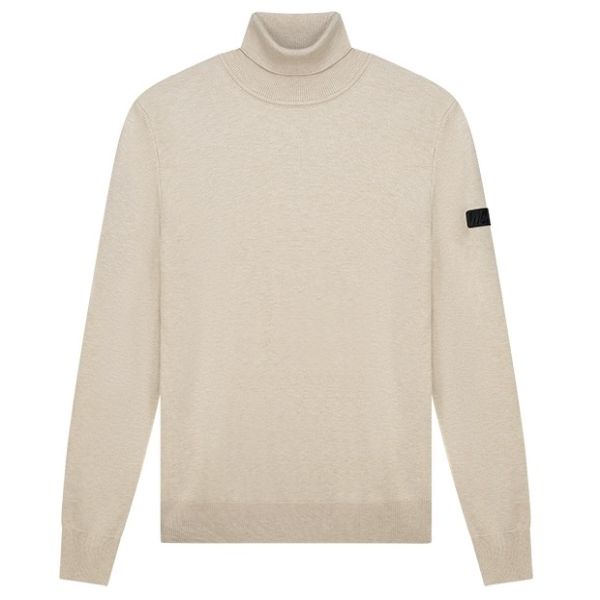 Malelions Knit Turtleneck Sweater Taupe
