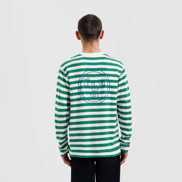 Olaf Stripe Longsleeve T-shirt Groen/Wit