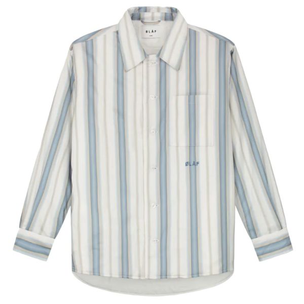 Olaf Padded Stripe Overhemd Wit/Blauw