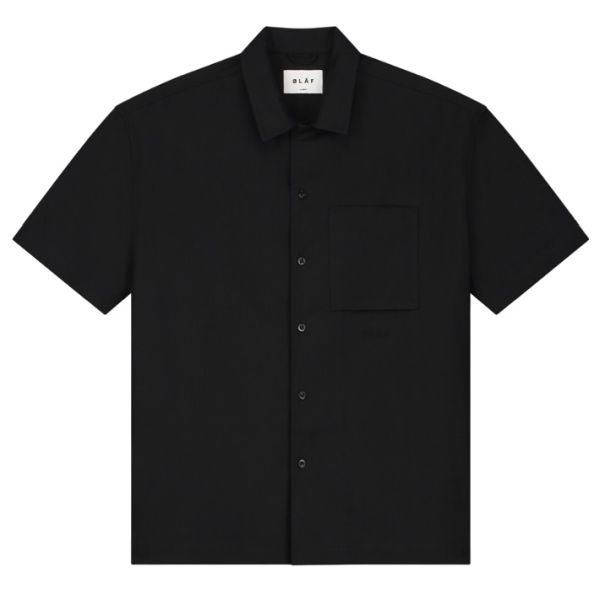 Olaf Cotton Linen Overhemd Zwart