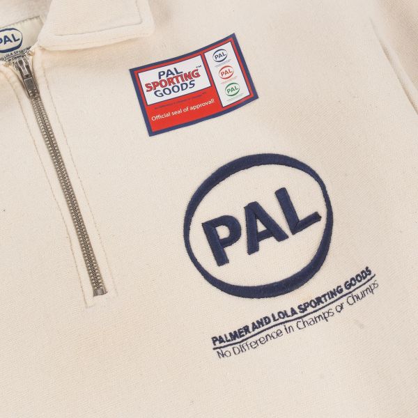 PAL Sporting Goods Company Half Zip Sweater Off White