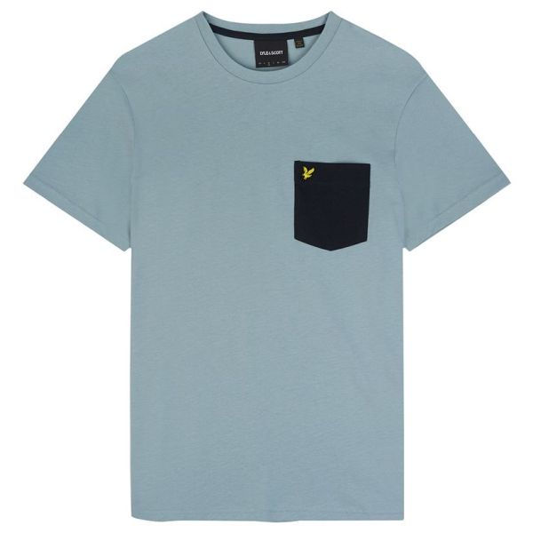 Lyle & Scott Contrast Pocket T-shirt Blauw