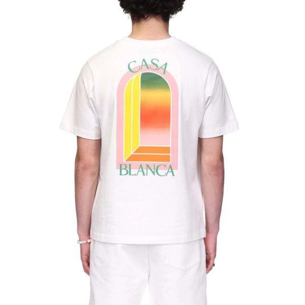 Casablanca Gradient L'Arche T-shirt Wit
