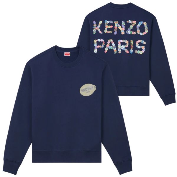 Kenzo Fruit Stickers Classic Sweater Navy