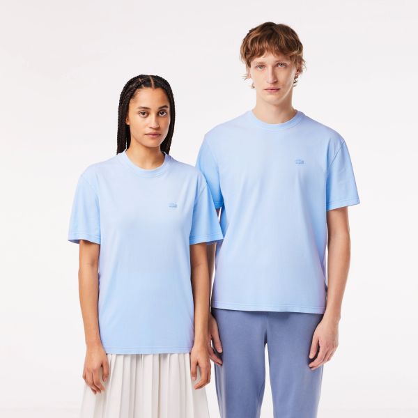 Lacoste Natural Dyed T-shirt Licht Blauw