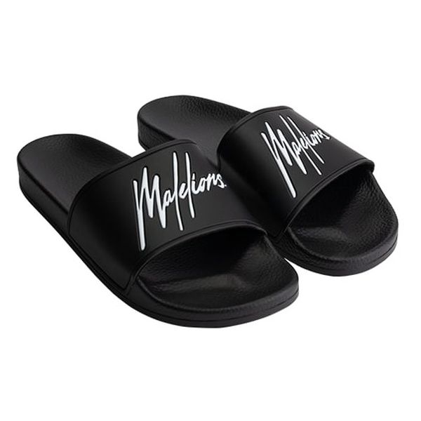 Malelions Signature Slippers Zwart