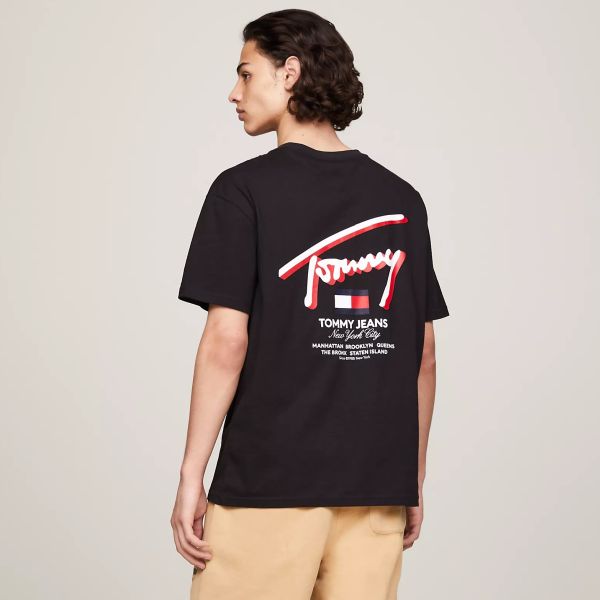 Tommy Jeans 3D Street T-shirt Zwart