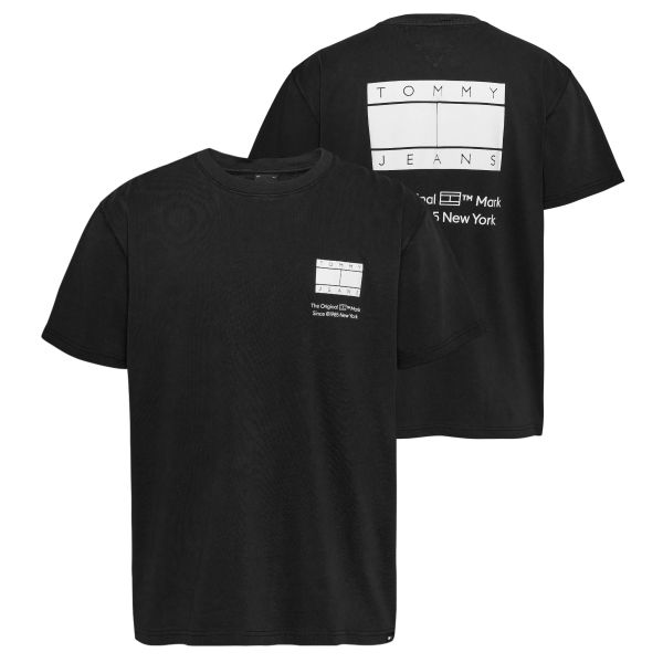 Tommy Jeans Essential CB Flag T-shirt Zwart
