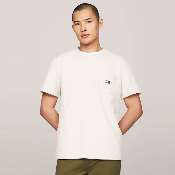 Tommy Jeans Waffle Pocket T-shirt Off White