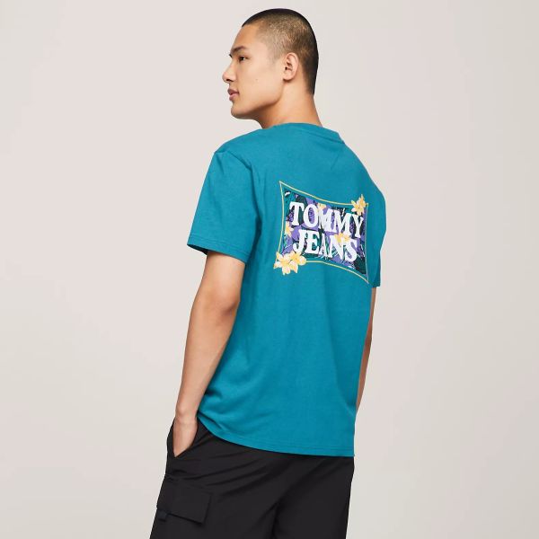Tommy Jeans Flower Power T-shirt Donker Blauw
