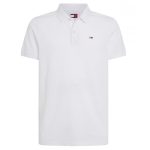 Tommy Jeans Slim Placket Polo Wit