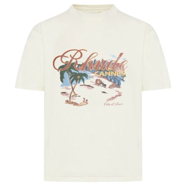 Rhude Cannes Beach T-shirt Off White