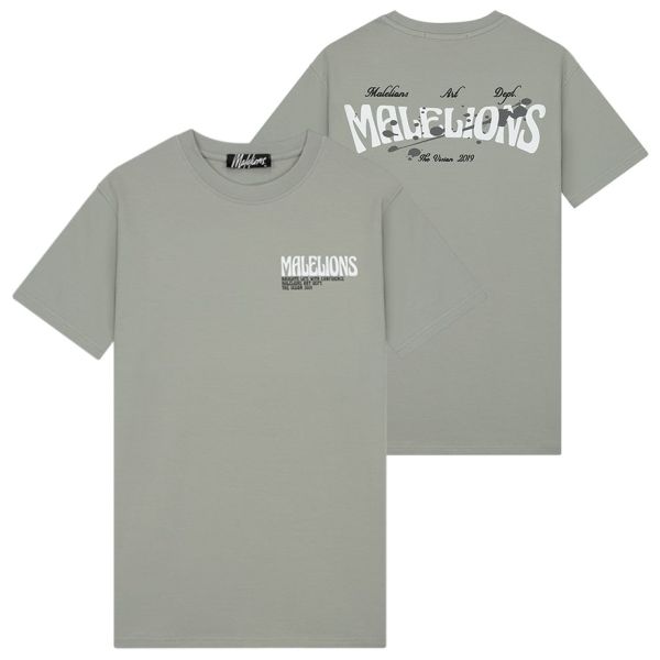 Malelions Boxer 2.0 T-shirt Grijs