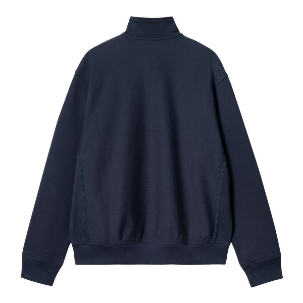 Carhartt Half Zip American Script Sweater Donker Blauw