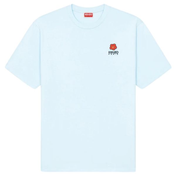 Kenzo Boke Flower Crest T-shirt Licht Blauw