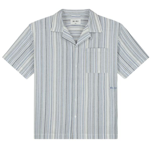 Olaf Stripe Overhemd Blauw/Wit