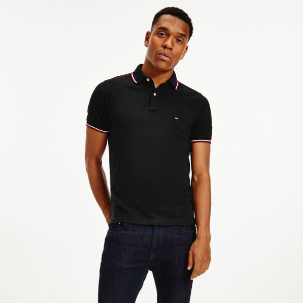 Tommy Hilfiger Tipped Polo Zwart